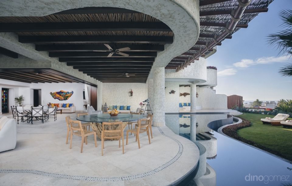 Terrace and ocean-view property photography